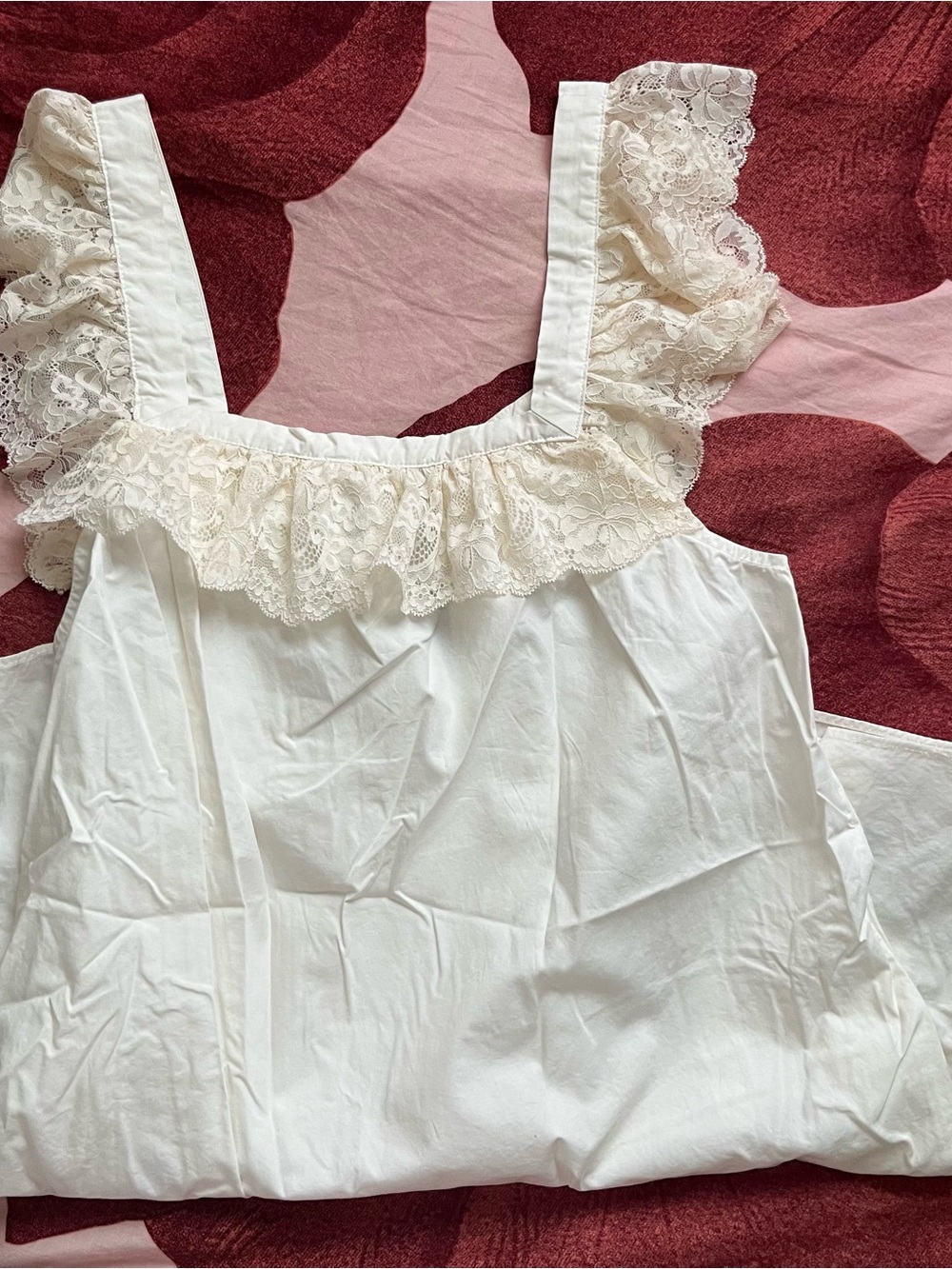 Kimchi Blue Lace Trim White Dress - Picture 3 of 4
